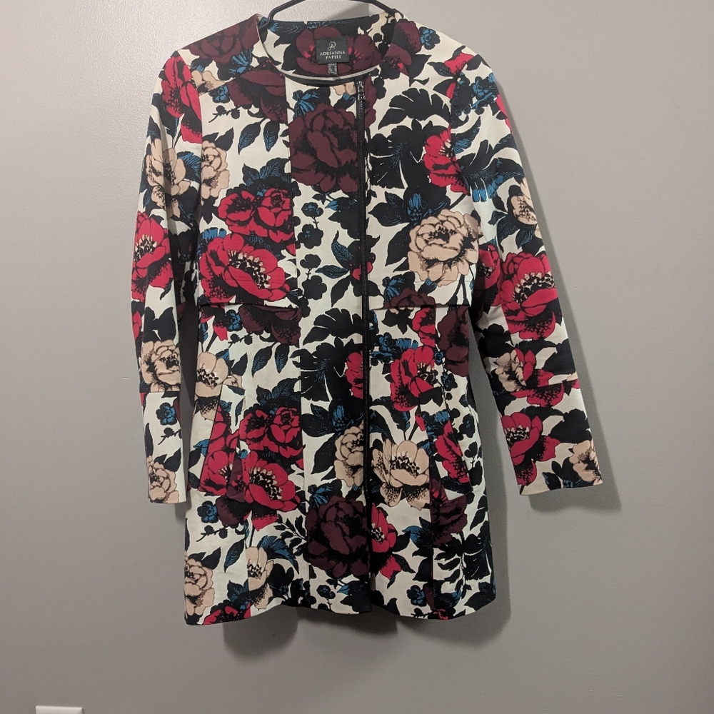 Adrianna papell floral spring jacket